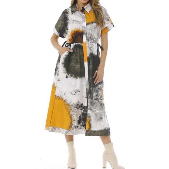 FOX’S ~Patterned Poplin Dress (NWT) - Picture 3 of 6